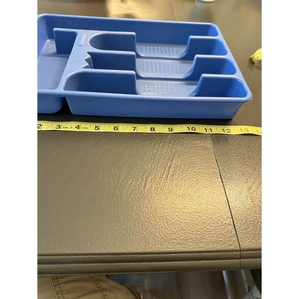 Rubbermaid 5 Slot Silverware Cutlery Utensil Organizer Tray In‎ Drawer Blue 2919